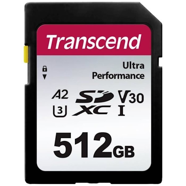 Transcend TS64GSDC340S 512 GB SDXC-kort A1 Application Performance Class, A2 Application Performance Class, v30 Video