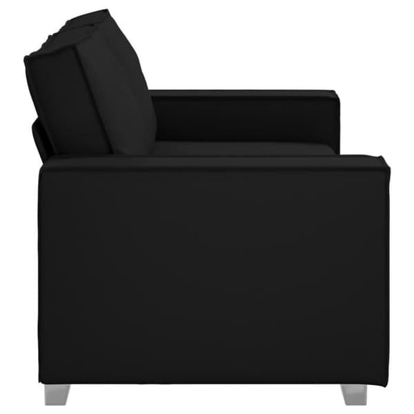 Svart 140 cm soffbänk i konstläder