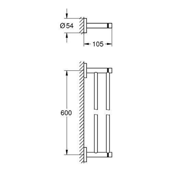 GROHE Essentials Dubbel handdukstork/tysk import - 40802DC1