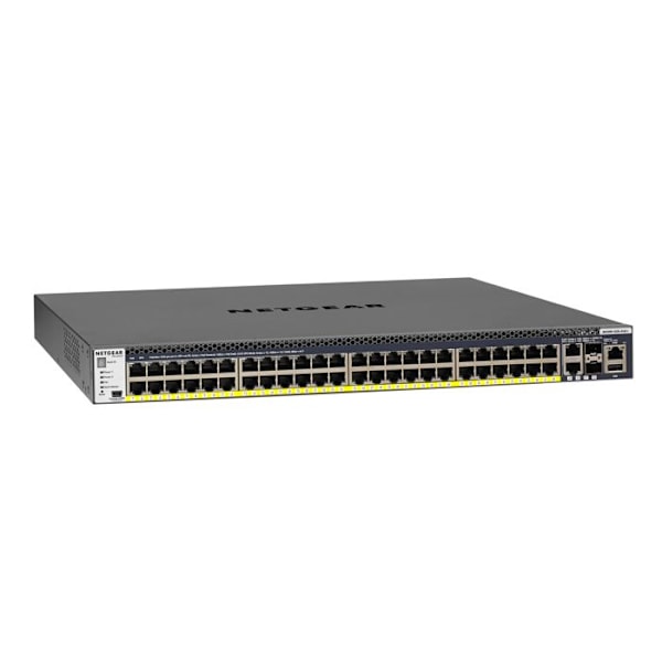 Switch hanterbar - NETGEAR - M4300-52G-PoE+ - 48 portar 1G PoE+ - 4 portar 10G - 550W PSU