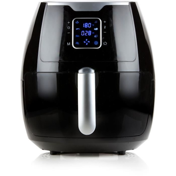 DOMO Deli-Fryer XXL oljefri fritös - 5,5L - Digital skärm - 8 program Svart