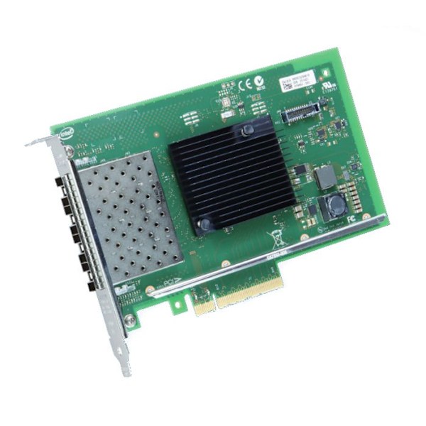 INTEL nätverksadapter - Ethernet Converged Network Adapter X710-DA4 - PCIe 3.0 x8 - 10 Gigabit SFP+ x 4 Svart, Grön