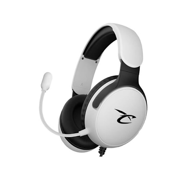 Subsonic - Astra gaming headset för PS5 PS4 PC Xbox, HP 40 mm gaming headset, lutande mikrofon, volymjustering, vit och svart mute
