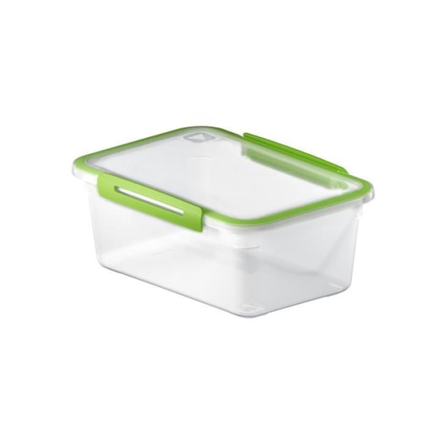 SUNDIS Memory platt förvaringsbox 1268002 2 L 23x16x9,5 cm grön och transparent