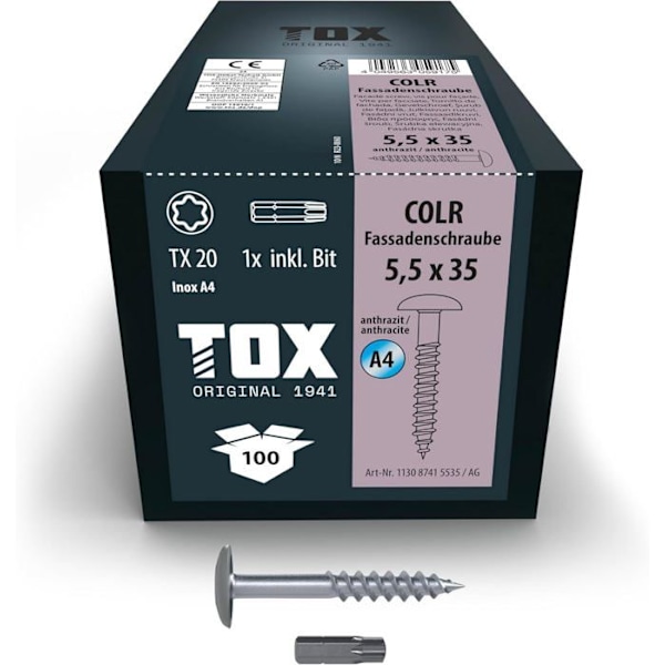 Vis - cache-vis - tire-fond - goujon Tox
