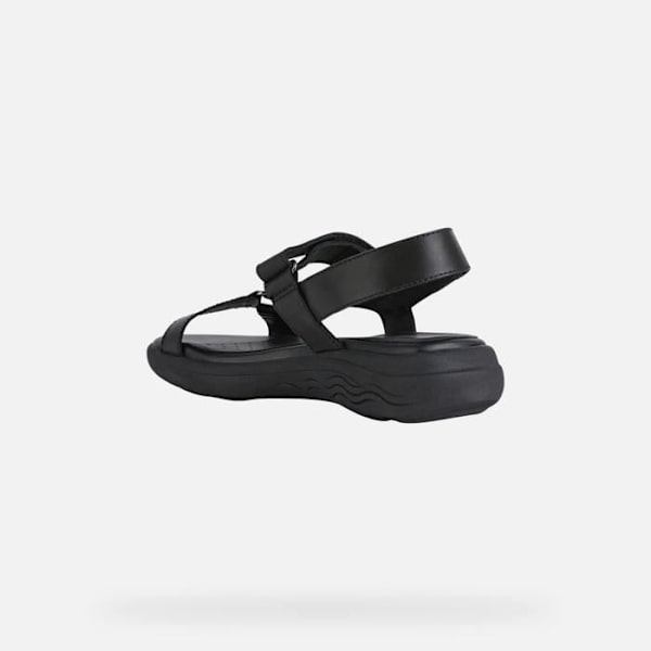 Herrsandaler - GEOX - D SPHERICA EC5W - Svart - Syntet - Åtdragningsspänne - Platt Svart 39