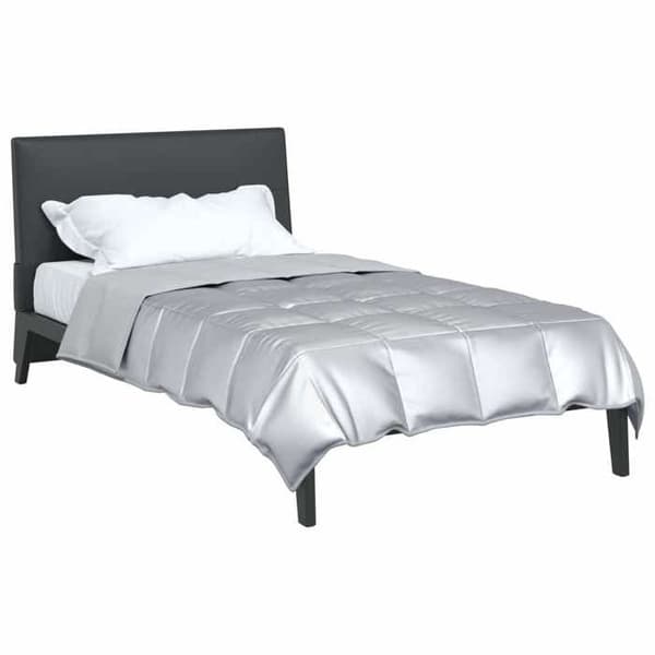 Sängkläder - VIDAXL - 220 x 140 cm - Vadderad - Mikrofiber satin - Allergivänlig Silver