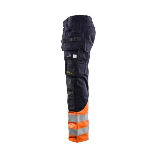 Arbetsbyxa - BLAKLADER - Marin/neonorange - Brandbeständig - Herr - Multinormer Marinblå/neon orange 46