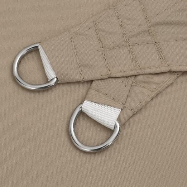 vidaXL Solskyddstyg Oxford triangulär 3x4x4 m Taupe