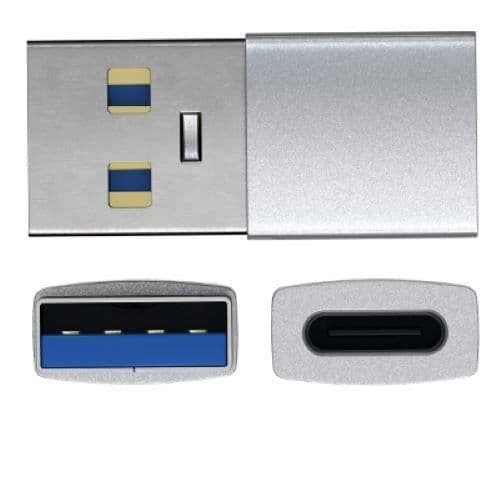 USB C till USB A-adapter - CONNECTLAND - 3.2 - 5 Gbit/s - Ideal för resor - Grå