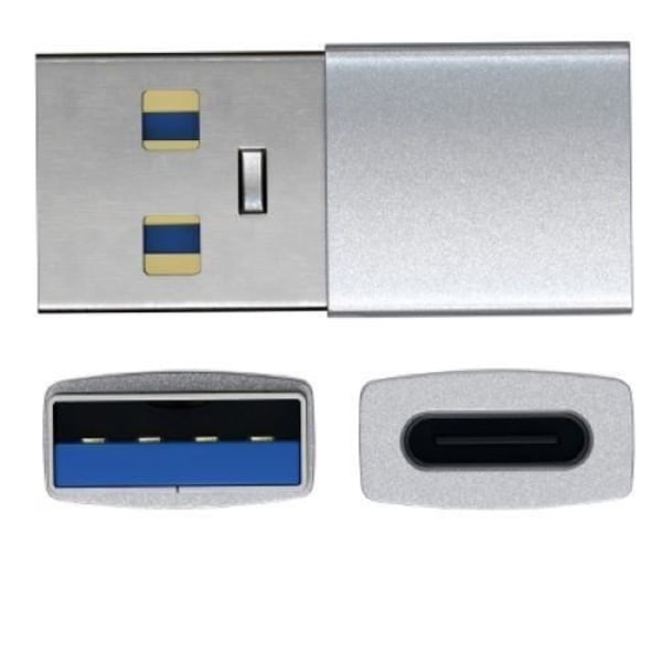USB C till USB A-adapter - Ospecificerad - 3.2 - 5 Gbit/s - Idealisk för resor - Grå