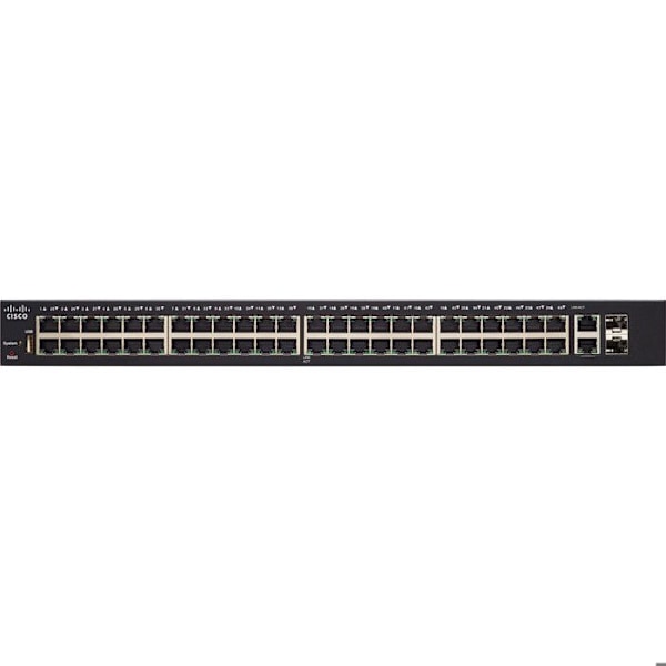 Switch - Cisco - SG250-50P - 48 PoE+ portar - 2 Gigabit portar - Hög säkerhet