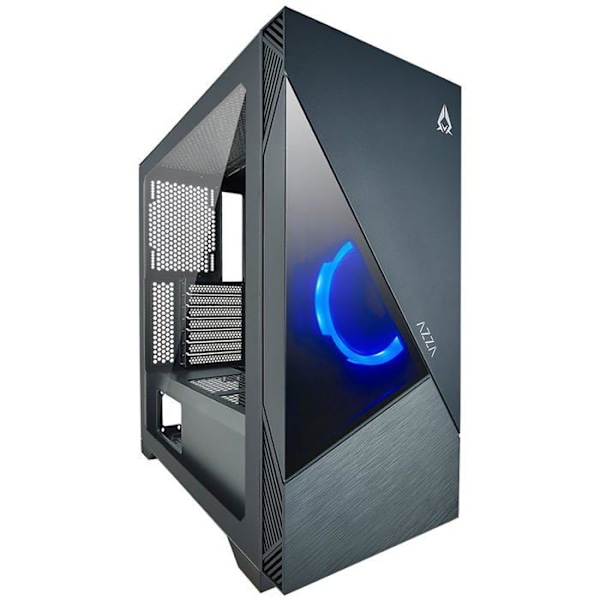 PC-chassi - AZZA - Eclipse Midi Tower - Svart - Inkluderar 120 mm ARGB-fläkt - Stöd för grafikkort 390 mm Svart