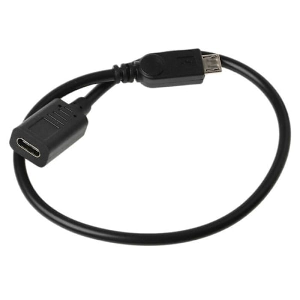 USB-C Hona till Micro USB Hane Adapterkabel - DLH - Charge & Sync - Svart