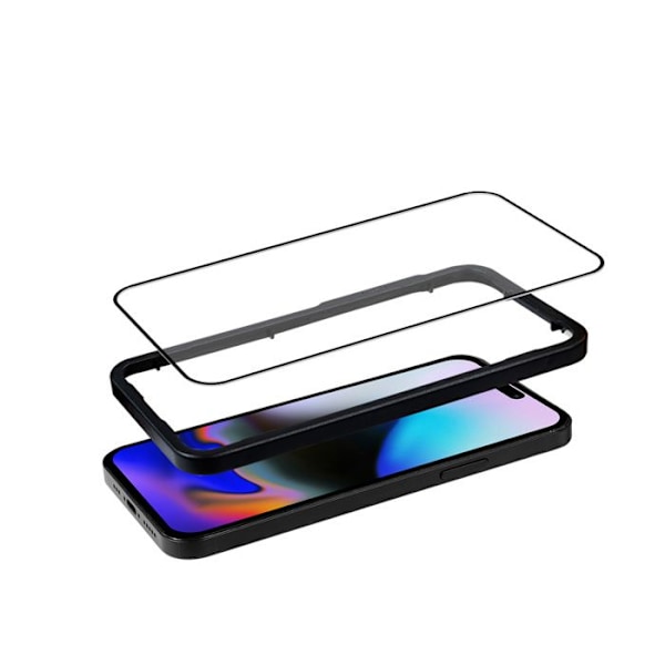 Härdat glas 9H för iPhone 16 Pro Max + installationsram Bacterial 3D Armor Glass Crong Anti