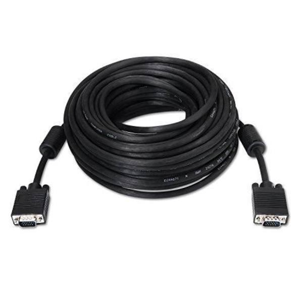 AISENS A113 0074 SVGA-kabel med ferrit (HDB15/hann, 10 m, for monitor/TV/projektor) Farge Svart -