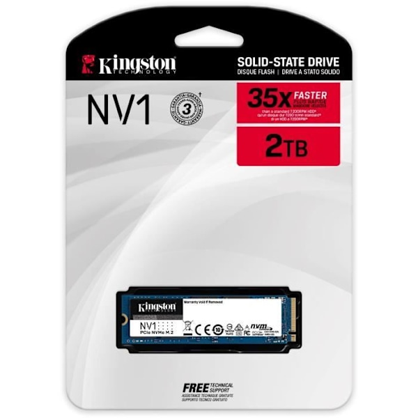 KINGSTON - Intern SSD - NV1 - 2TB - M.2 NVMe (SNVS / 2000G)