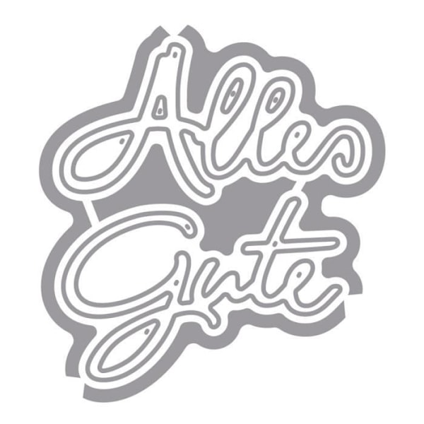 Rayher Hobby Rayher Schablon Prägung „Alles Gute“, Schablon Scrapbooking Idealiskt för att Dekorera Kort, Schablon