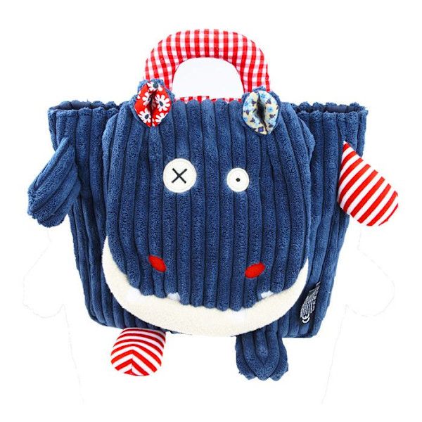 Ryggsäck - LES DEGLINGOS - Hippipos Flodhästen - Blå - 25 cm x 25 cm - Flicka Blå