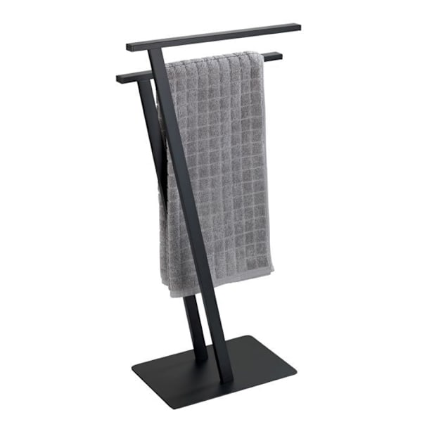 Wenko - Handdukshållare design metall Lirio - B. 20 x H. 76 cm - Svart Svart