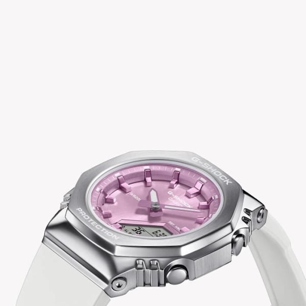Klocka - CASIO - GM-S2110-7A6ER - Vit plast - Vattentät 20 Atm - Dubbel display Vit