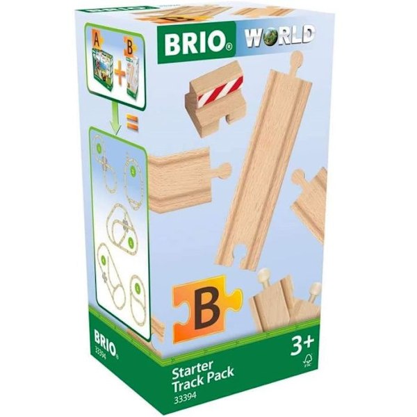 BRIO World Starter Set - 13 Rails - Ravensburger - Blandat från 3 år kastanj