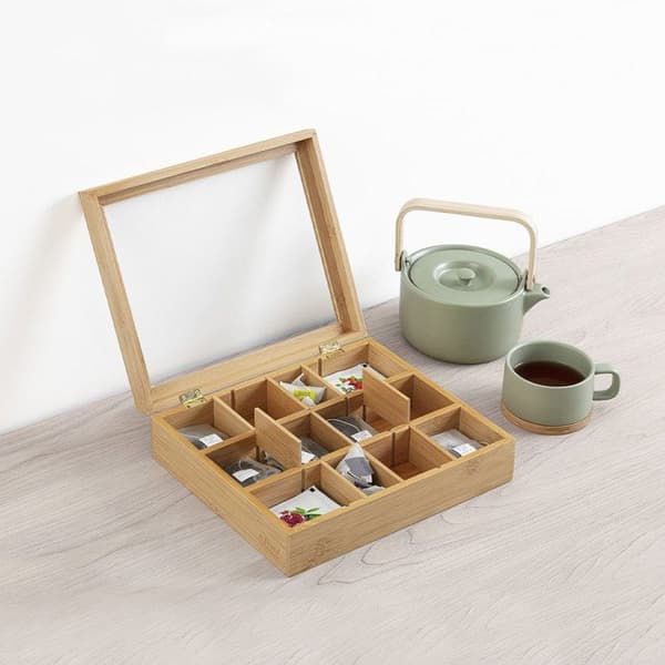 Teask med 12 fack i bambu - 5 five simply smart beige