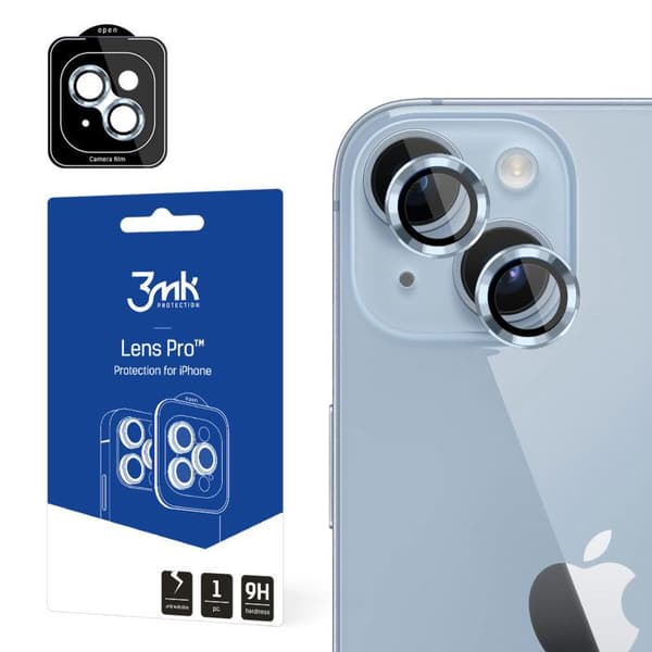 Målskydd - 3MK SKYDD - iPhone 14 Plus - Blå - Dubbel SIM - Snabbladdning