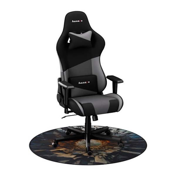 Gamingmatta - HUZARO - FLOORMAT 5.0 - Halkskydd - Vätskeresistent - Termisk isolering Svart