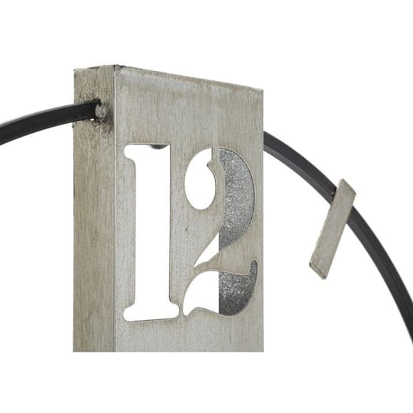 Väggklocka i Metall "Silvery" 61cm Silver svart silver