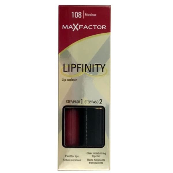 Läppstift - Max Factor Lipfinity - Hållbar färg - Rundad look - Ej vattentät 108 oseriöst