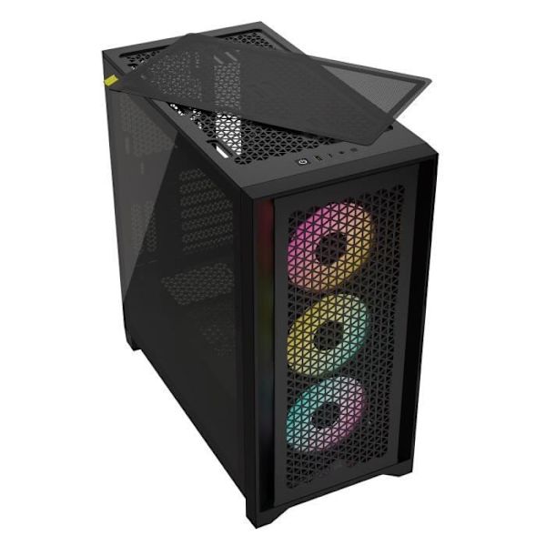 PC-fodral - CORSAIR - iCUE 4000D RGB Airflow - Mid-tower - 3 AF120 RGB ELITE-fläktar - Svart