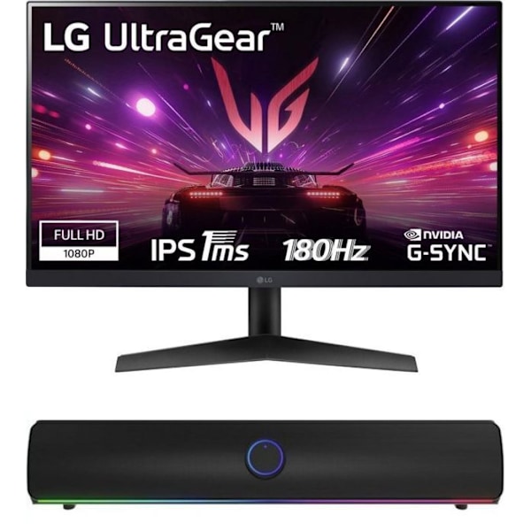 Lg - M-9117417 - Monitor UltraGear 24GS60F-B Monitor + Genesis Helium 312BT Soundbar (NCS-2185)
