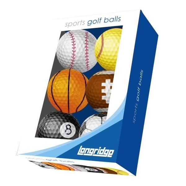 6 roliga golfbollar - sportpaket