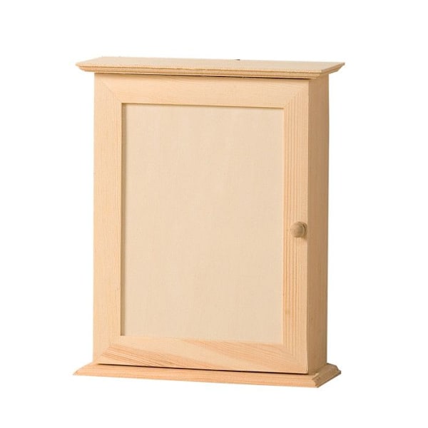 Nyckelskåp - ARTEMIO - Dekorativ i trä - 20x7x25 cm - Naturlig - Blandad Naturlig