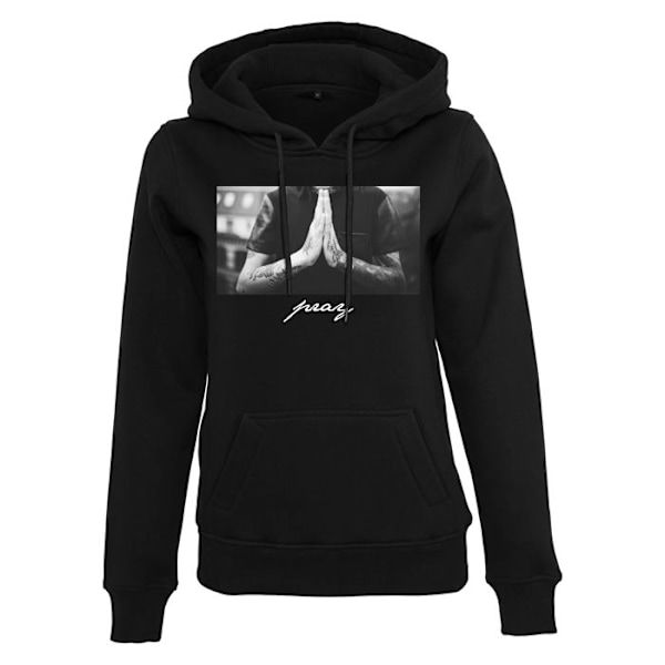 Huvtröja - MISTER TEE - Pray - Svart - Långa ärmar - Huvtröja svart M