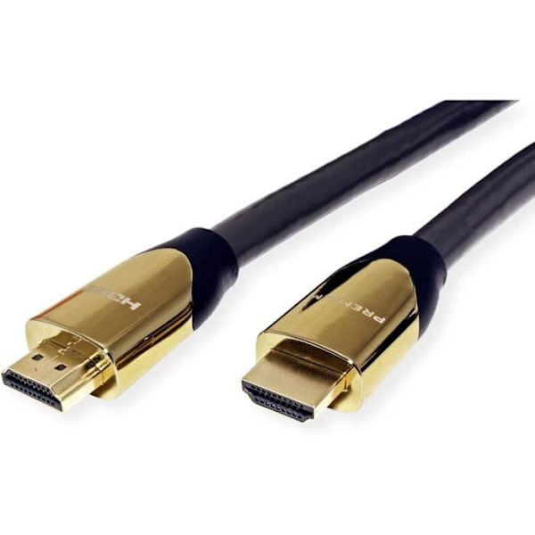 HDMI-kabel - ROLINE - Ultra HD - 9 m - Stöder 3D - Ethernet-kanal Svart