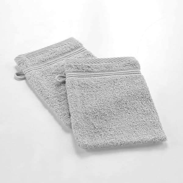 Set med 2 handdukar "Tendresse" 15x21cm Gråpärl Pärlgrå