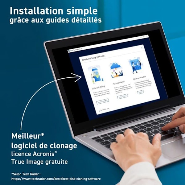 Crucial SSD-hårddisk - CT2000P3PSSD801 - P3 Plus 2TB M.2 PCIe Gen4 NVMe intern SSD - Upp till 5000MB/s - (Acronis Edition)