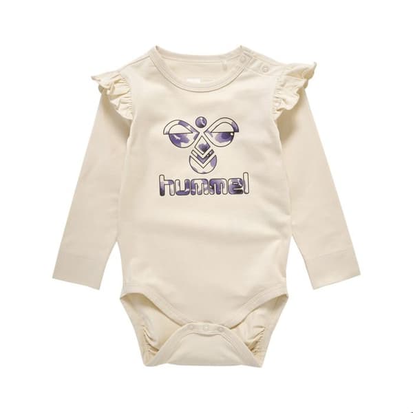 Långärmad bodysuit för flickor Hummel Githa whitecap grå 3 år