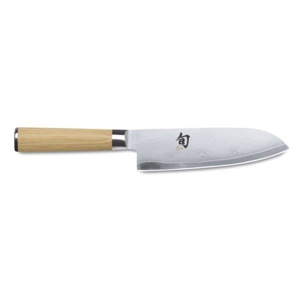 Kai Shun klassisk vit kniv santoku modell 16,5 cm damastblad 16,5 Trä