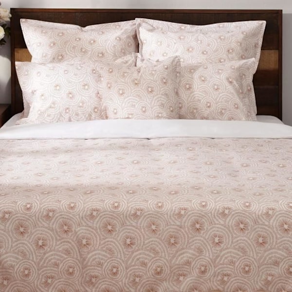 Sängkläder - Deco Mex - BOVBAMBOO938K - 7 delar - Bomull - Vändbar - King Size Vit, Beige