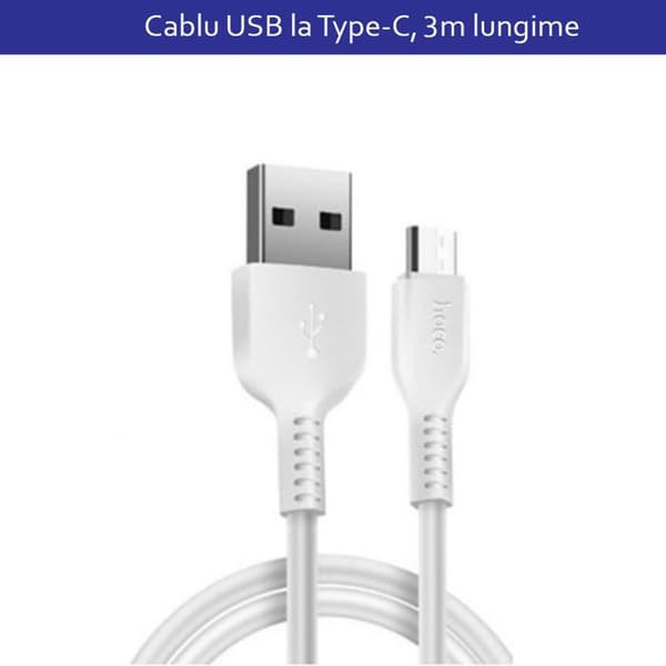 Datakabel - HOCO - Flash (X20) - USB-A till USB Typ-C - 10W - 3A - 3m - Svart