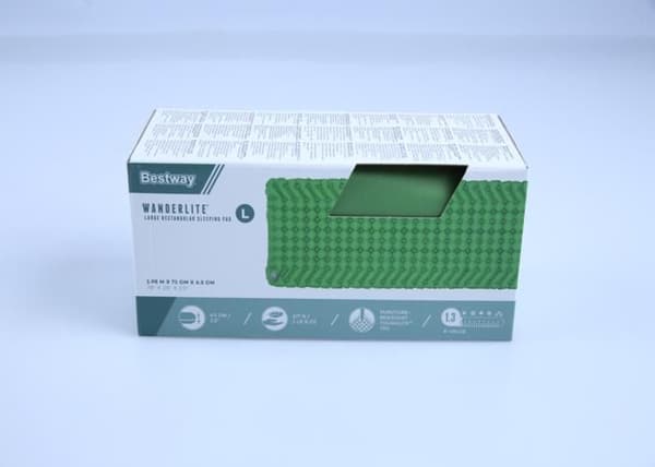 Rektangulär Säng - BESTWAY - 69616 - 1.98m x 71cm x 6.5cm - Grön Grön