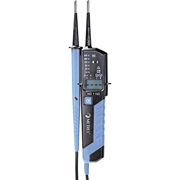Metrel MD 1160 VAT-testare 12 till 690 VAC/VDC CAT III 1000 V, CAT IV 600 V Display: LCD Kalibrerad enligt fabriksinställning