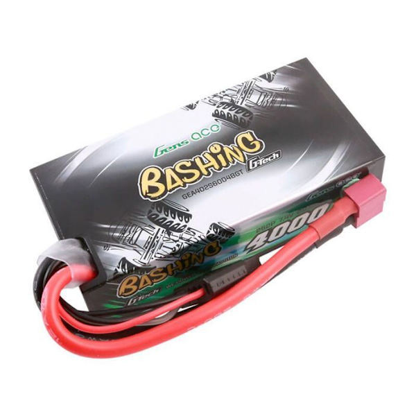 Gens ace - GEA402S60D48GT - G-Tech 4000mAh 2S2P 7.4V 60C LiPo batteripaket