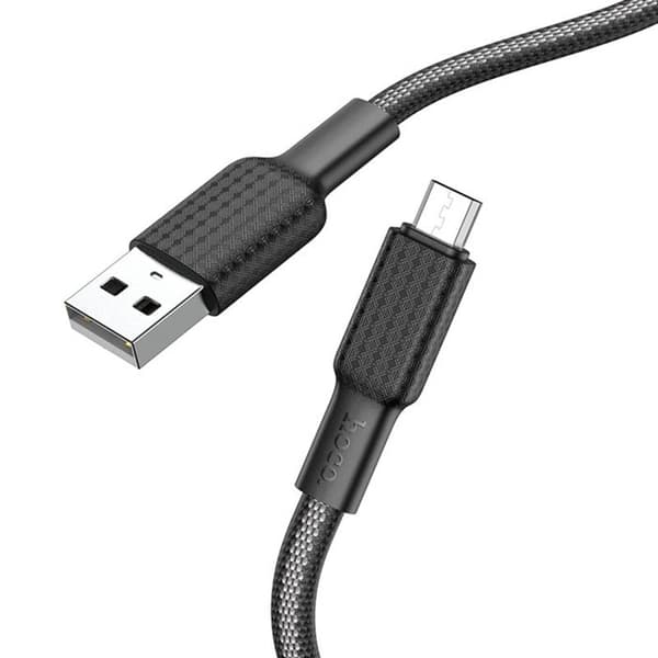 Data kabel - HOCO - Jaeger (X69) - USB-A till Micro-USB - 1,0 m - 2,4A/12W Svart