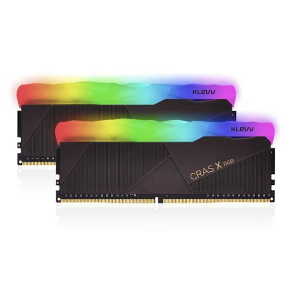 KLEVV CRAS X RGB DDR4 PC-spelminne - KD48GU880-36A180X - 16 GB (2 x 8 GB) - 3600MHz (PC4-28800) - CL18 - 1,35V - Obuffrad