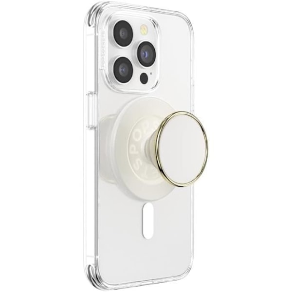 Stöd och Handtag för Smartphone - PopSockets - PopGrip Rund - MagSafe - Emalj Kokoskräm - 50g Emalj Kokoskräm