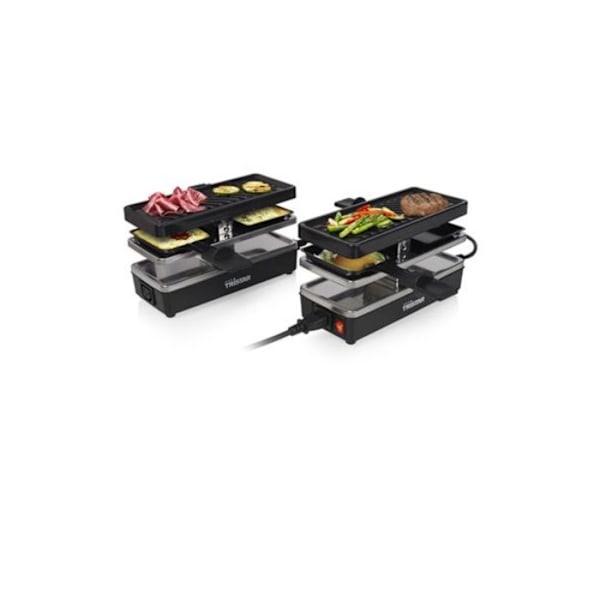 Raclettegrill - TRISTAR - RA-2742 - Sammankopplingsbar - 4 personer - Svart Svart